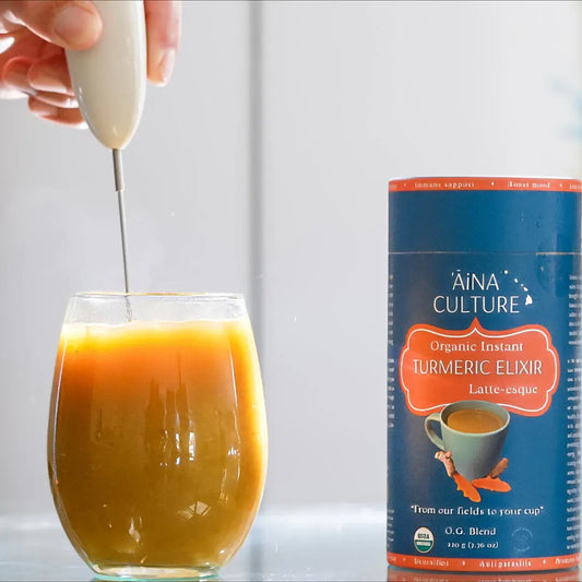 Organic Turmeric Elixir canister 32 servings Aina Culture LLC
